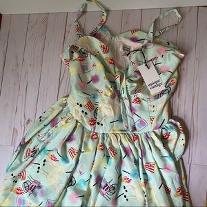 Unique vintage lama circus swing dress